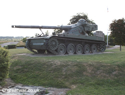 Tank at Le Cholera Crossroads French memorial