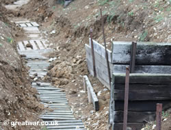 Trench section at the Musee Vivant, Notre Dame de Lorette.