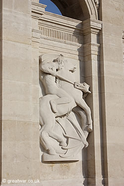 George and the Dragon on the Vis-en-Artois Memorial