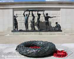 Bronze sculpture at the Armed Forces Memorial.