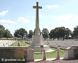 Delville Wood Cemetery on the Somme battlefield.