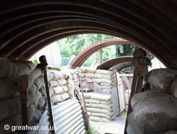 WW1 trench at Ocean Villas.