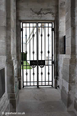 Location of the register of graves and commemorated names at Pozieries cemetery.