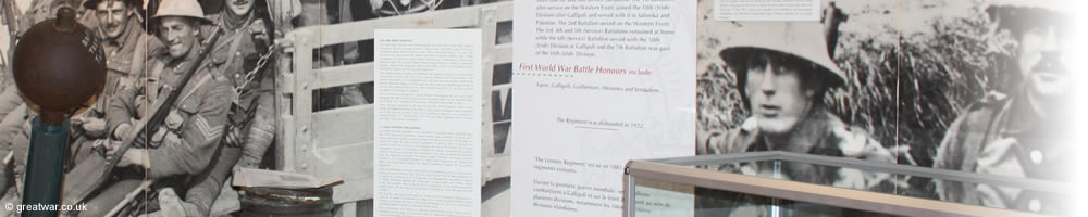 Display panels at the Ulster Memorial Tower Visitor Centre.