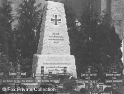 German graves in a Belgian churchyard on the Western Front.