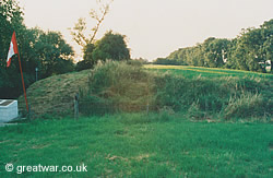 Spoilbank of the western Ypres-Yser canal bank.