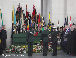 Wreaths laid at the Menin Gate.