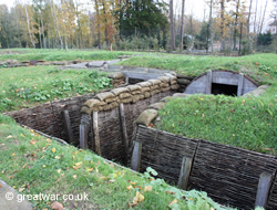 trench at Memorial Museum Passchendaele, Zonnebeke, Belgium.