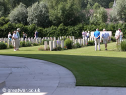 Tour group at Ploegsteert Memorial, Belgium.