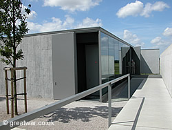 Entrance to the Visitors Centre for Tyne Cot Cemetery and Memorial.