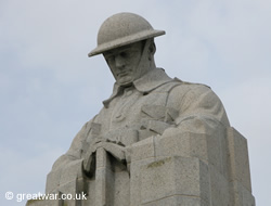 Canadian St. Julien  Memorial at Vancouver Corner, Ypres Salient battlefields, Belgium.