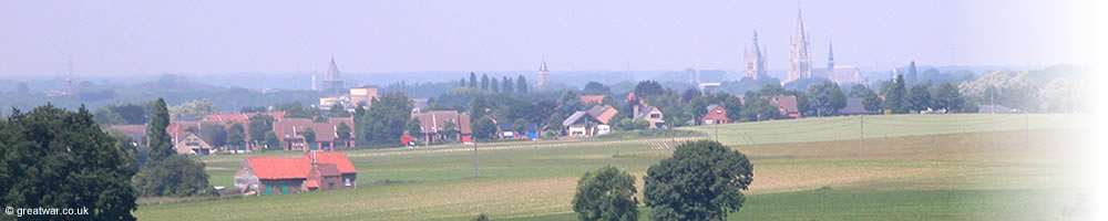 View of Ypres from Hill 62 Memorial near Hooge.